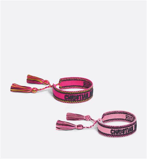 dior pulsera de tela|pulseras de metal rosa.